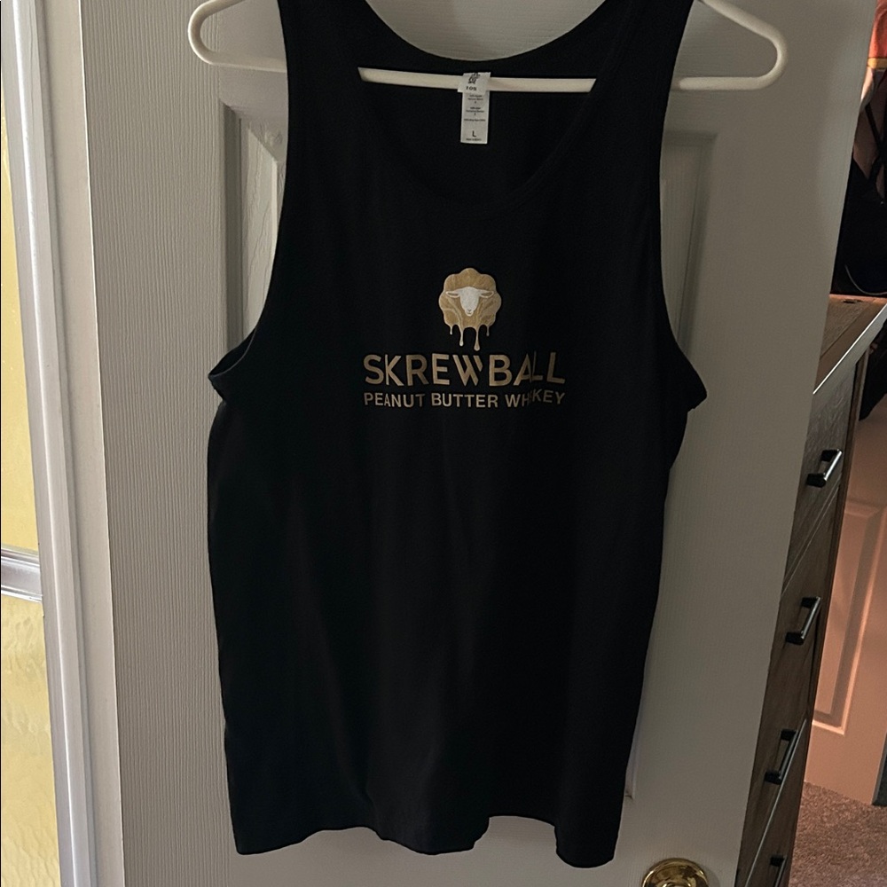 Tultex Black and Gold Graphic Tank Top